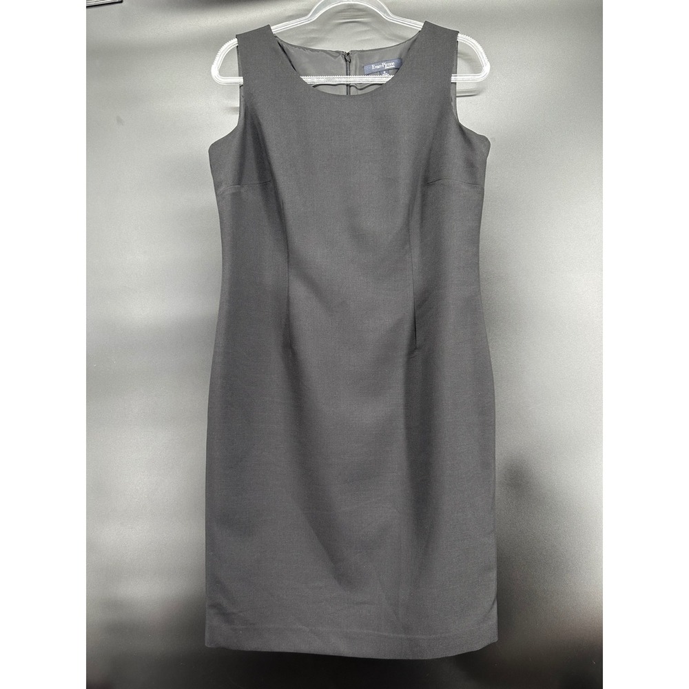 Evan-Picone Essentials Black Sheath Dress – Size 10 – Classic Career Style